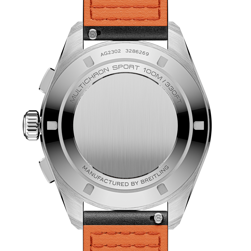 Multichron Sport | 41mm, Steel Case, Black Leather Strap