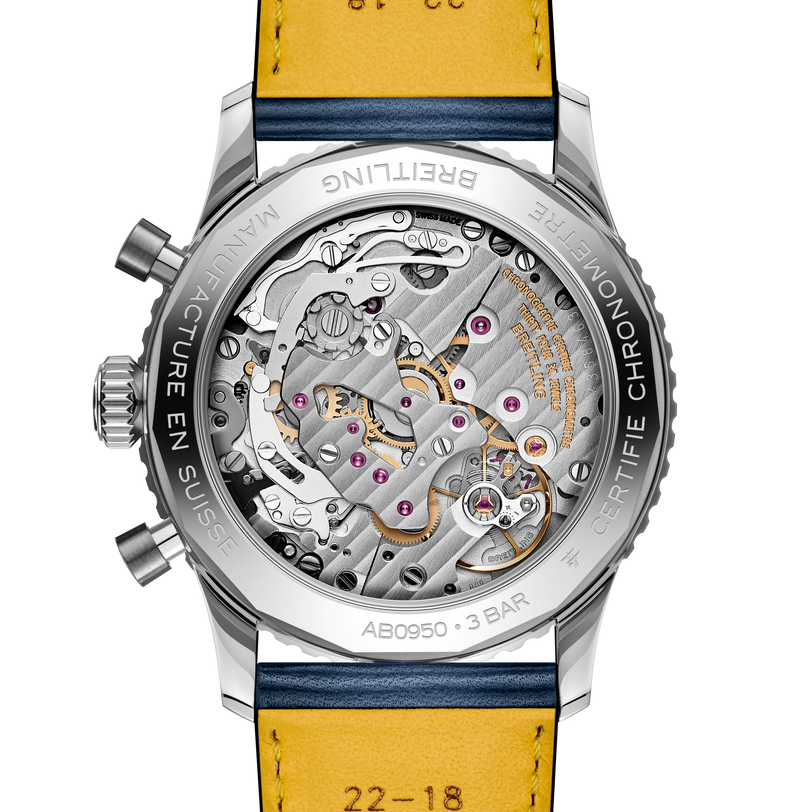 Navitimer B09 Chronograph 41 | Blue Panda Dial, Blue Calfskin Leather Strap