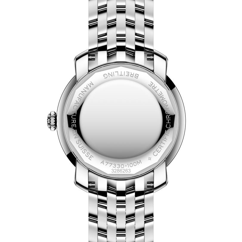 Back face of steel Breitling Lady Premier 36