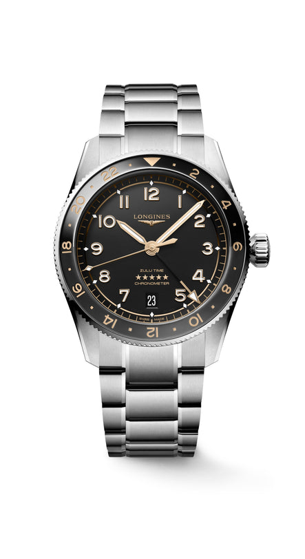 Spirit Zulu Time watch with black crown and black dial