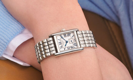 Longines Mini DolceVita watch with a steel bracelet