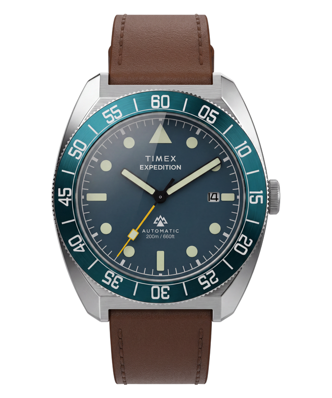 Expedition® Pioneer Automatic 41mm Leather Strap Watch