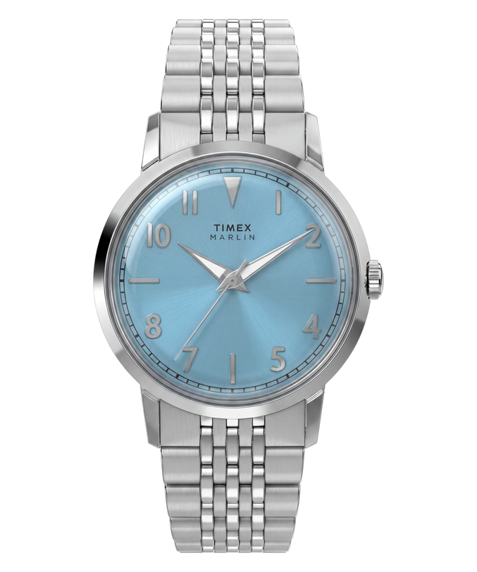 Marlin® Quartz 34mm Stainless Steel Bracelet Watch
