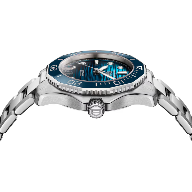 Aquaracer Professional 300 Date | 36mm, Steel, Blue Dial, Unisex Watch