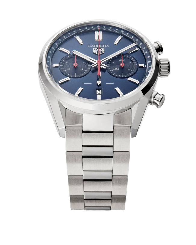 Carrera Chronograph 250 US Anniversary Limited Edition | 42mm, Stainless Steel, Men's Watch