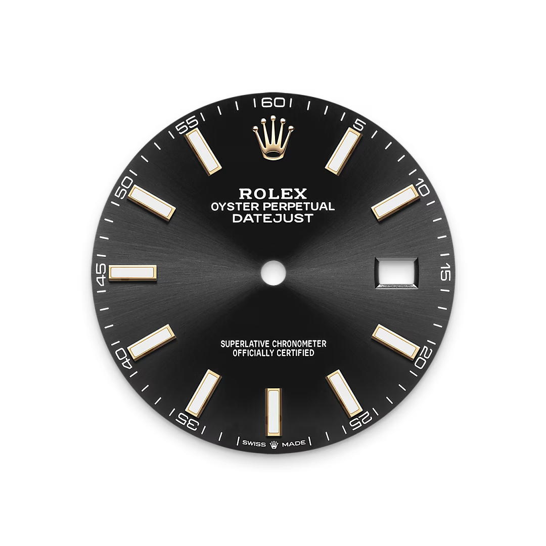 Bright black dial