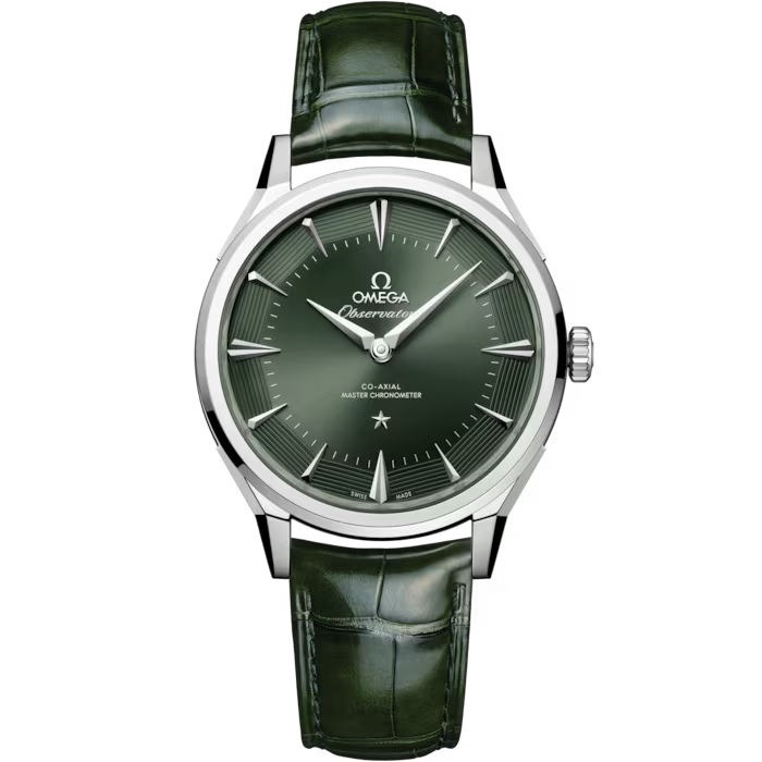 Constellation Observatory | 39mm, Green Leather Strap, Men's Watch