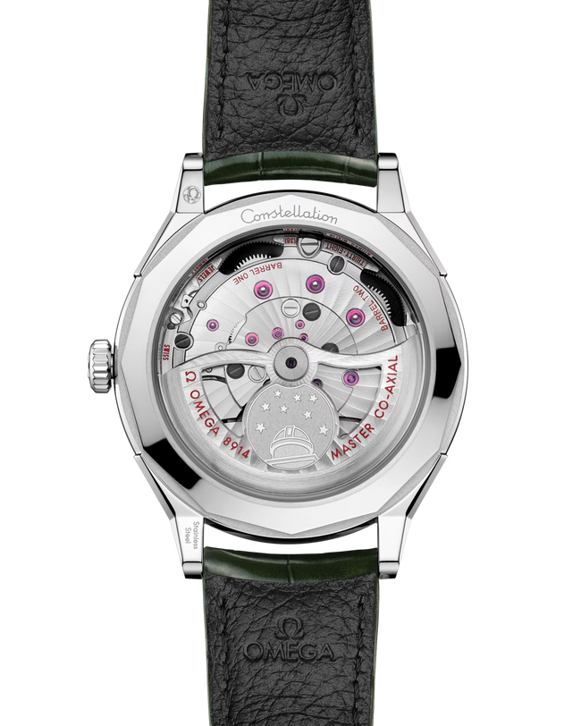 Constellation Observatory | 39mm, Green Leather Strap, Men's Watch