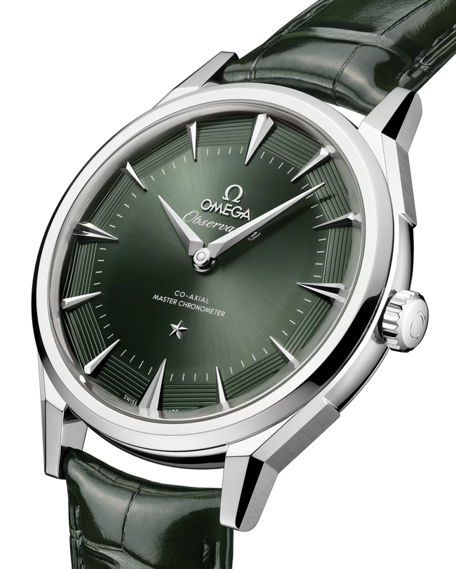 Constellation Observatory | 39mm, Green Leather Strap, Men's Watch
