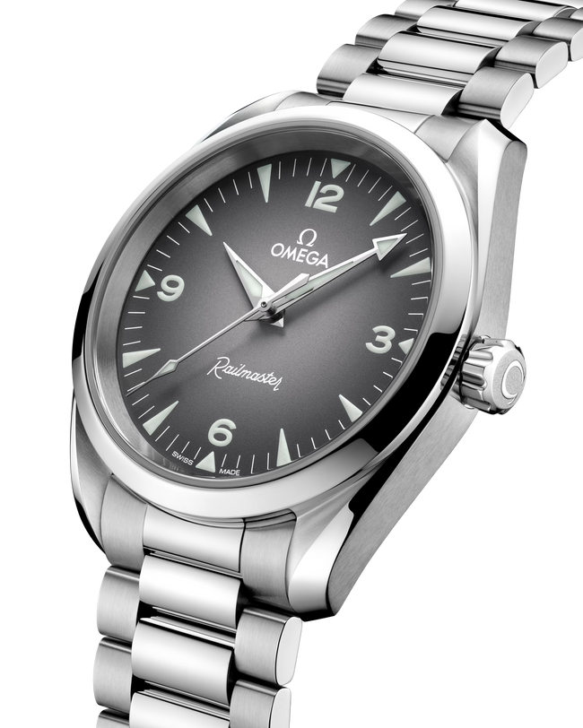 OMEGA Seamaster Railmaster Grey Dial Steel Bracelet