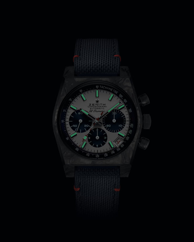 Black watch with detailed face on a black background