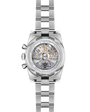 Silver Zenith watch with detailed mechanical components on a white background