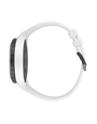White over-ear headphones with black ear cushions on a white background