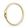 The Cartier Baignoire (Size 15) is a sleek yellow gold bangle featuring a small blue gemstone on the clasp—an elegant complement to your Cartier watch.