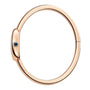 The Cartier Baignoire (Size 15) is a rose gold oval bangle bracelet featuring a small sapphire cabochon set in an oval detail, displayed against a white background.