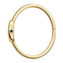 Cartier Baignoire (Size 17) gold bangle bracelet with a rounded clasp and a small blue gemstone detail.