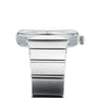 Side view of the OMEGA Constellation wristwatch featuring a stainless steel case, metal bracelet, and a round crown on the right side.