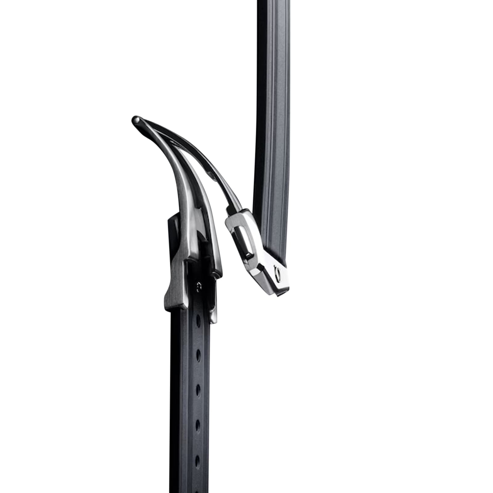 Close-up of the OMEGA Seamaster Diver 300M watch against a white background, its polished stainless steel reflecting light and highlighting the brand’s signature craftsmanship.