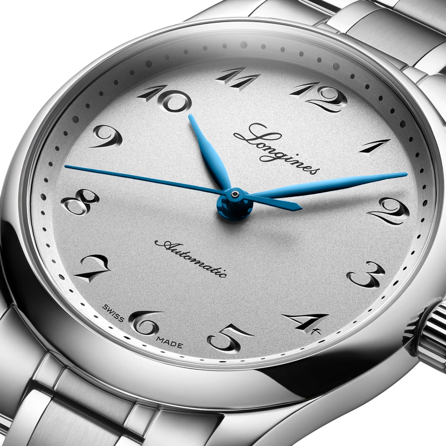 Close up of the Longines Master Collection watch