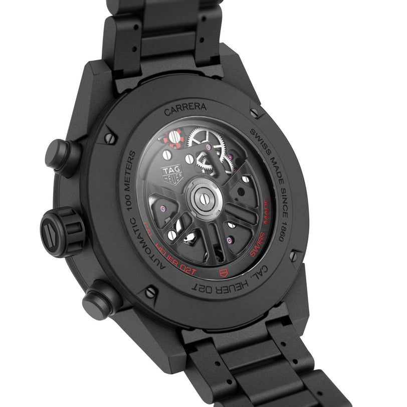 Back of the Carrera Tourbillon Ceramic watch