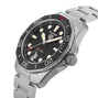 The TAG Heuer Limited Edition 1 of 500 Aquaracer Professional 300 is a silver wristwatch with a black bezel and dial, bold markers, stainless steel bracelet, and Calibre 5 automatic movement—a luxury tool watch for all occasions.