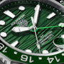 Close up of dial and hands of the Aquaracer Professional 300 GMT
