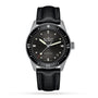 A Blancpain Fifty Fathoms Bathyscaphe watch featuring a black dial with white markers, date window, and black fabric strap is shown against a white background.