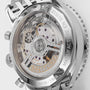 Close-up of the back of the Breitling Navitimer B01 Chronograph 41, revealing its intricate mechanical movement and engraved details that characterize this renowned aviator’s watch.
