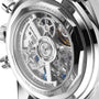 Close-up of the transparent case back on the Zenith Limited Edition WOSG Exclusive Chronomaster EP Original, showcasing the intricate El Primero 3600 automatic chronograph movement and fine engravings.