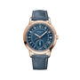 The Patek Philippe Complications 5224R-001 features a gold case, a leather strap, and displays both 12-hour and 24-hour time.
