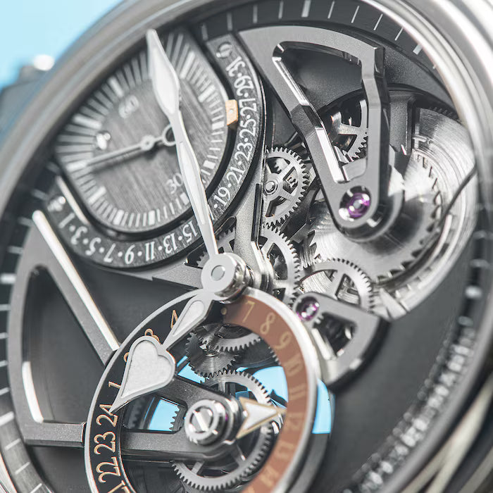 One& Two Openworked Dual Time Limited Edition | In-House Movement, Titanium, Men's Watch