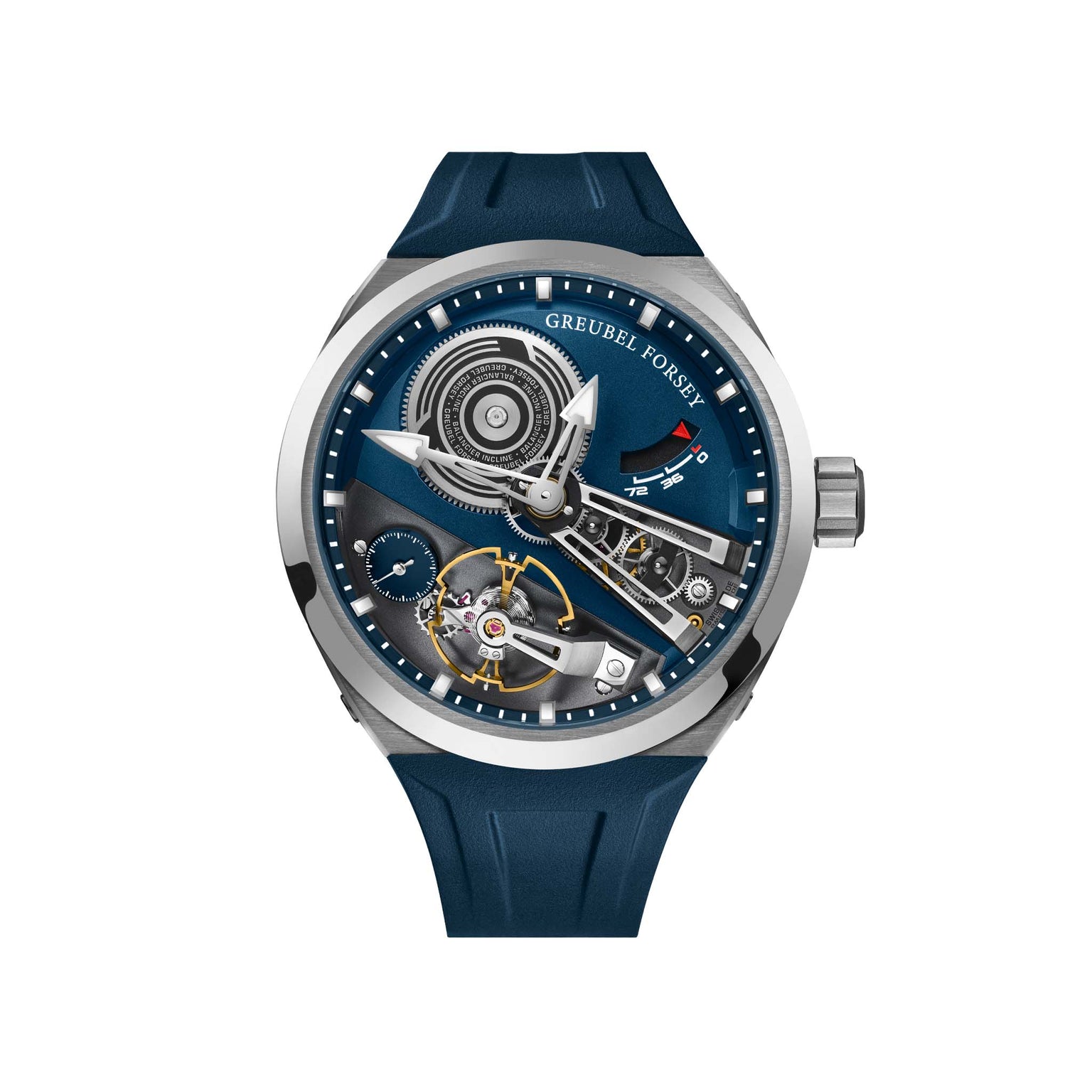 Balancier Convexe S2 Blue Edition | 41.5mm, Titanium Case, Rubber Strap