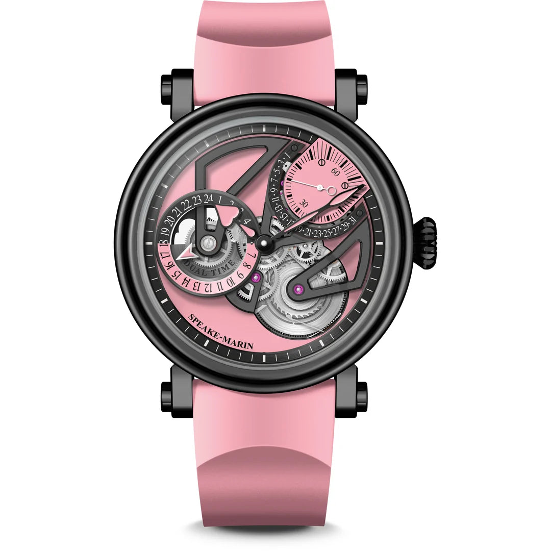 Dual Time Pink | 42mm, Titanium, Unisex Watch