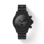 Black Tissot watch on a white background