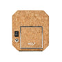 The WOLF Cortica Single Watch Winder is a square device with a cork exterior, featuring a switch and a small lock on the front.