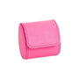 The WOLF Tutti Frutti Single Watch Roll is a small, pink, rectangular case with a flap closure, shown on a white background.
