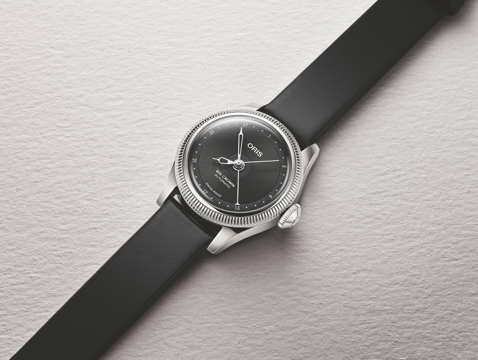 Big Crown Pointer Date | 29mm, Stainless Steel Case, Leather Strap