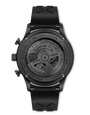 Black IWC Portgugieçer watch with detailed face on a white background