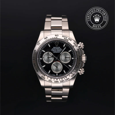 Rolex Certified Pre-owned Daytona M126509-0001 front on black background