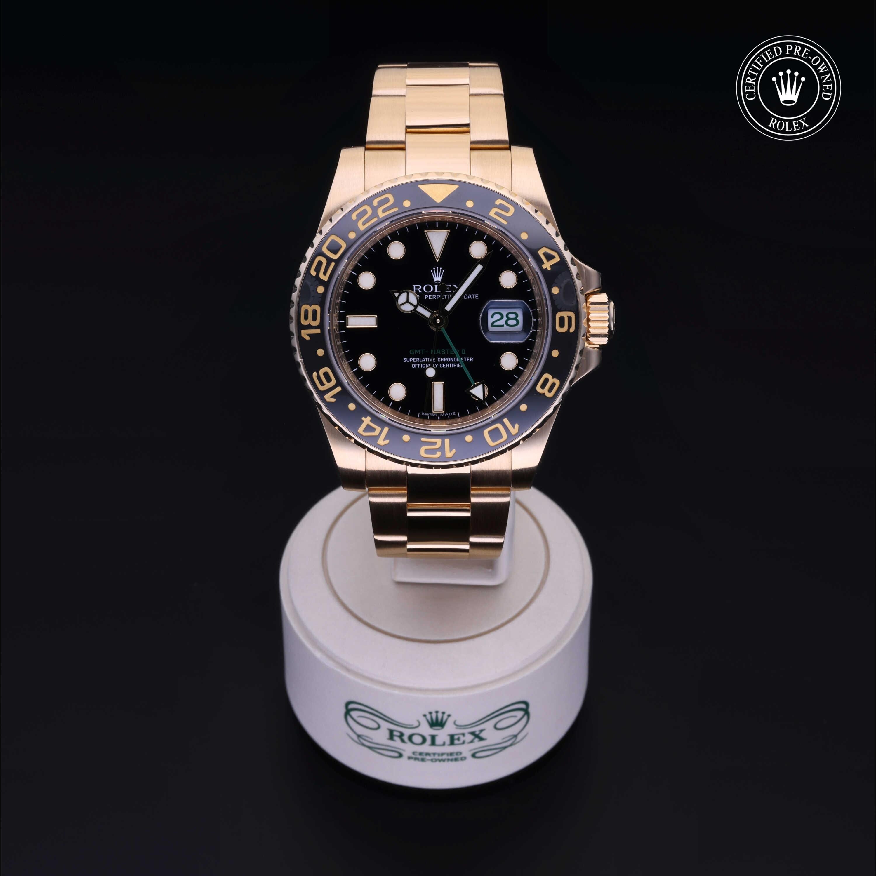 Rolex Certified Pre-owned Submariner M116718LN-0001 front on black background