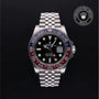 Rolex Certified Pre-owned GMT M126710BLRO-0001 front on black background