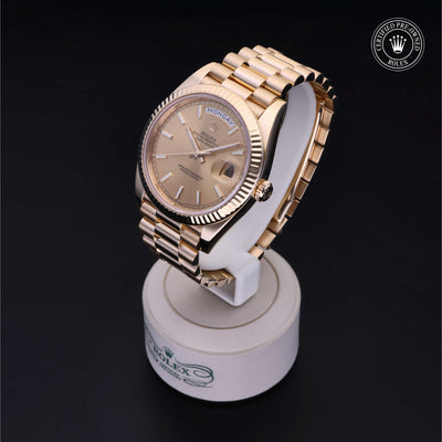 Rolex CPO Day-date M228238 front on white background