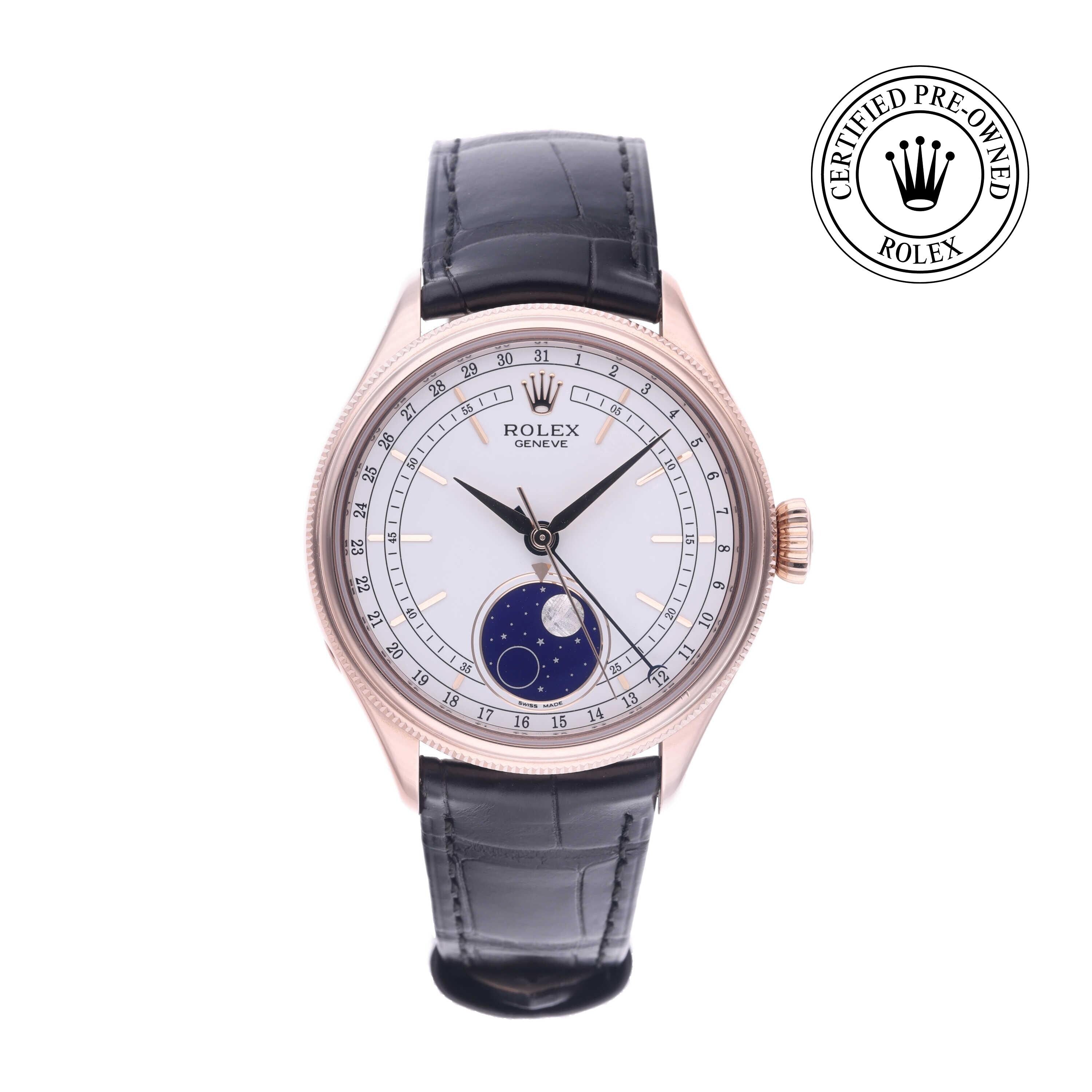Rolex Certified Pre-owned Cellini M50535-0002 front on white background