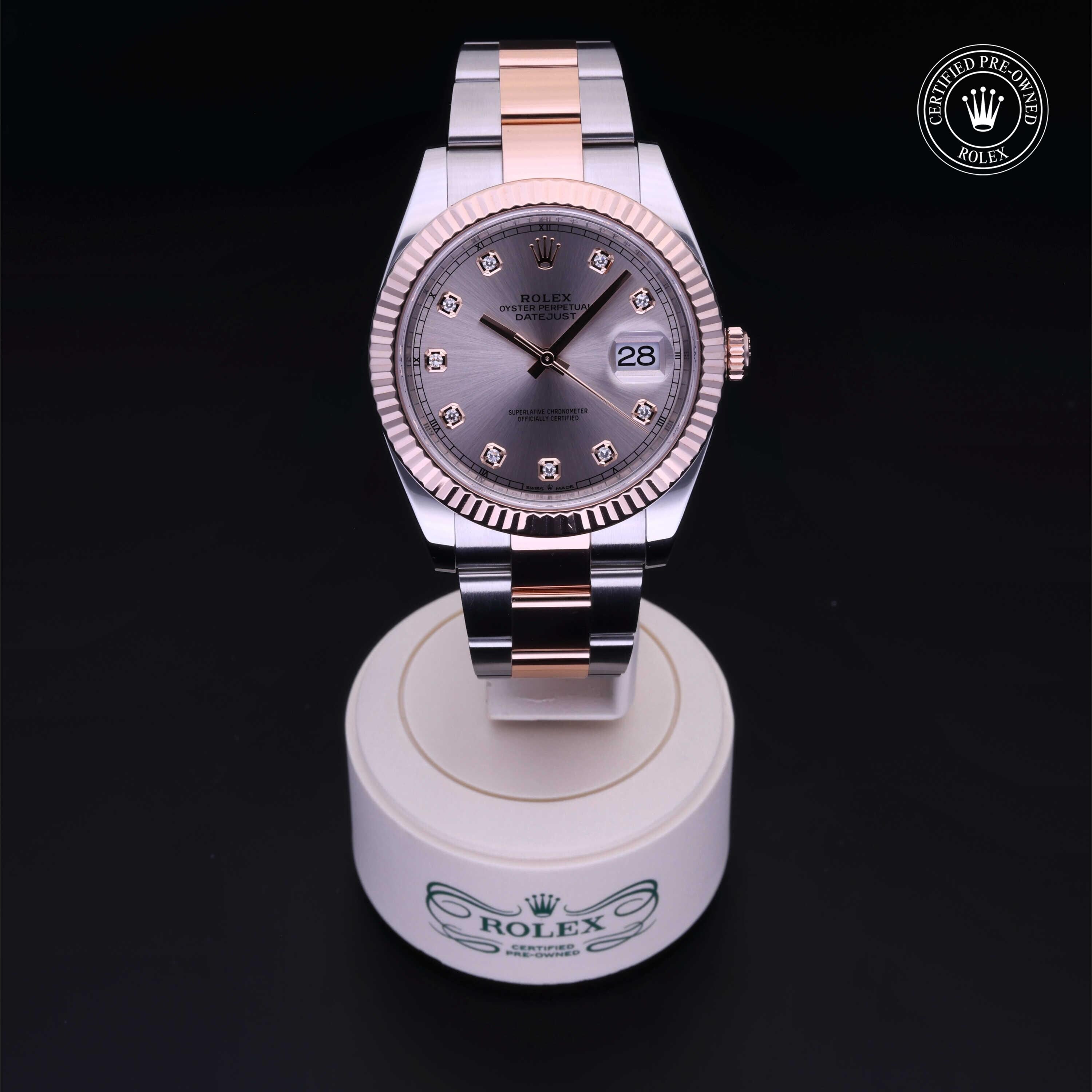 Rolex Certified Pre-owned Datejust M126331-0007 front on black background