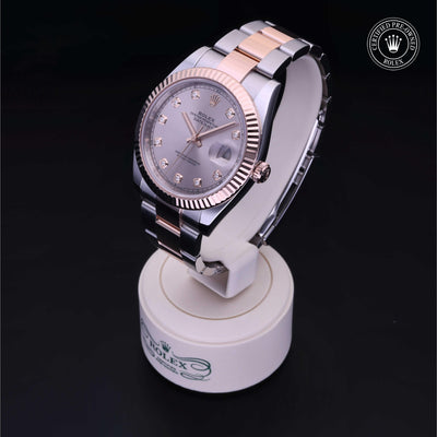 Rolex Certified Pre-owned Datejust M126331-0007 front on black background