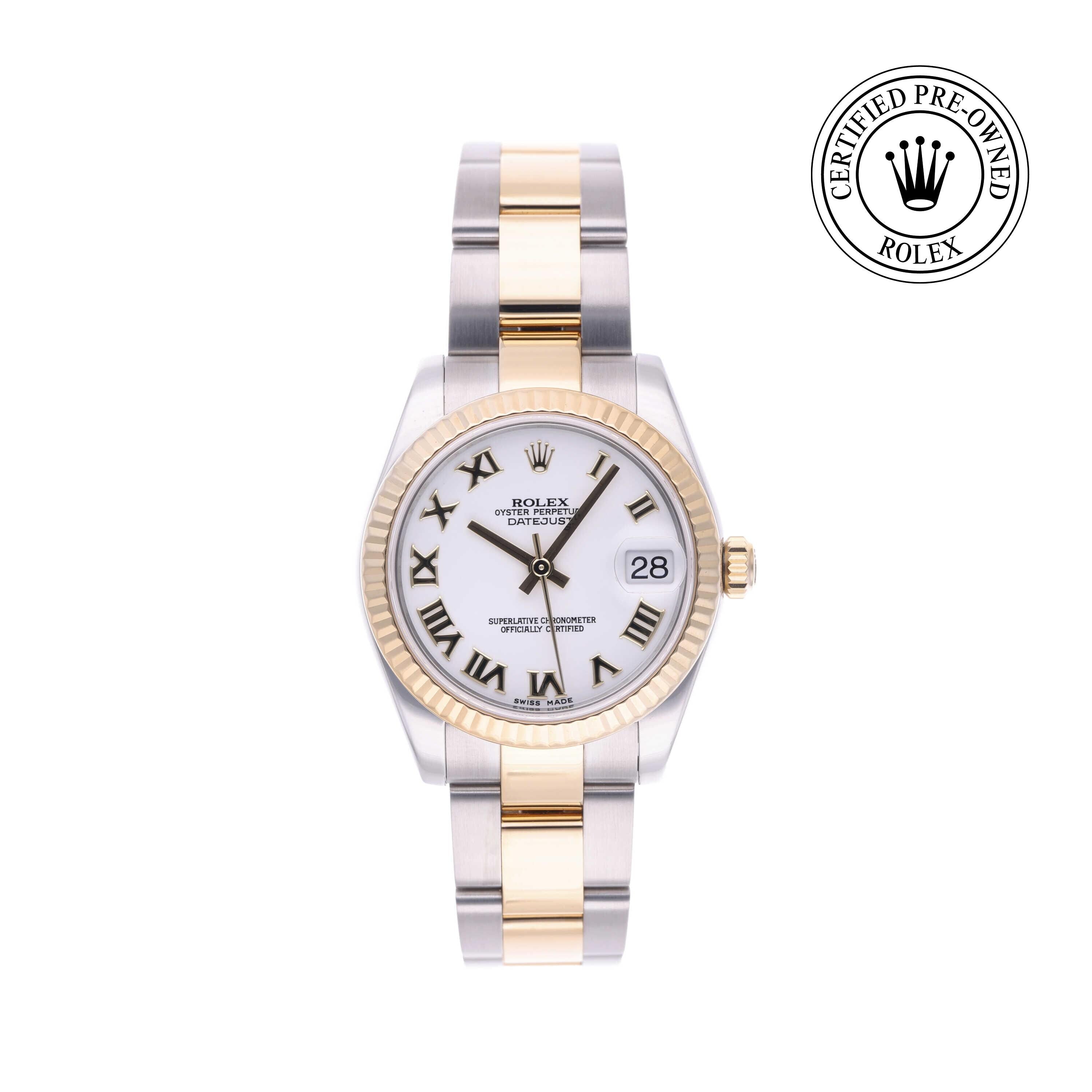 Rolex Certified Pre-owned Lady Datejust M178273-0072 front on white background