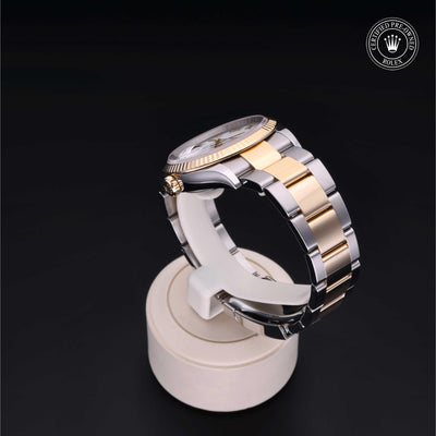 Rolex Certified Pre-owned Datejust M126233-0030 front on black background