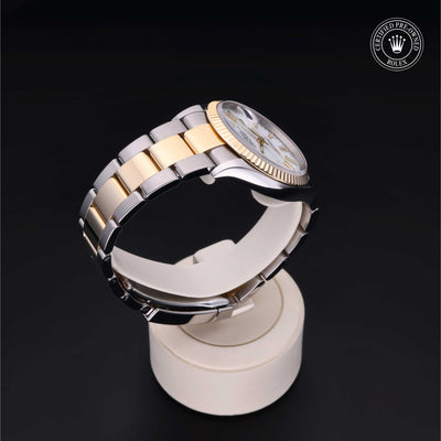 Rolex Certified Pre-owned Datejust M126233-0020 front on black background