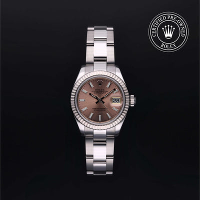 Rolex Certified Pre-owned Lady Datejust M279174-0002 front on black background