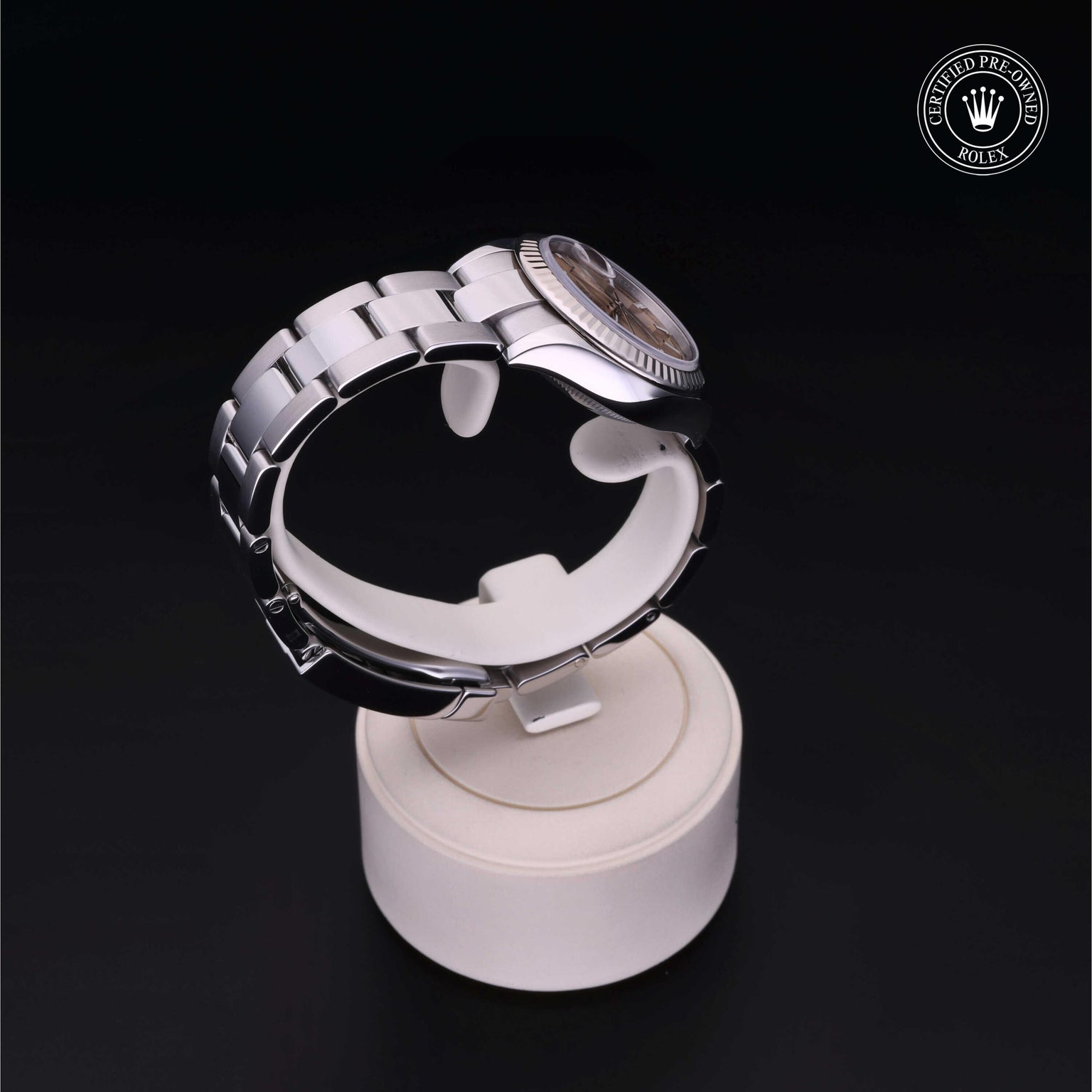 Rolex Certified Pre-owned Lady Datejust M279174-0002 front on black background